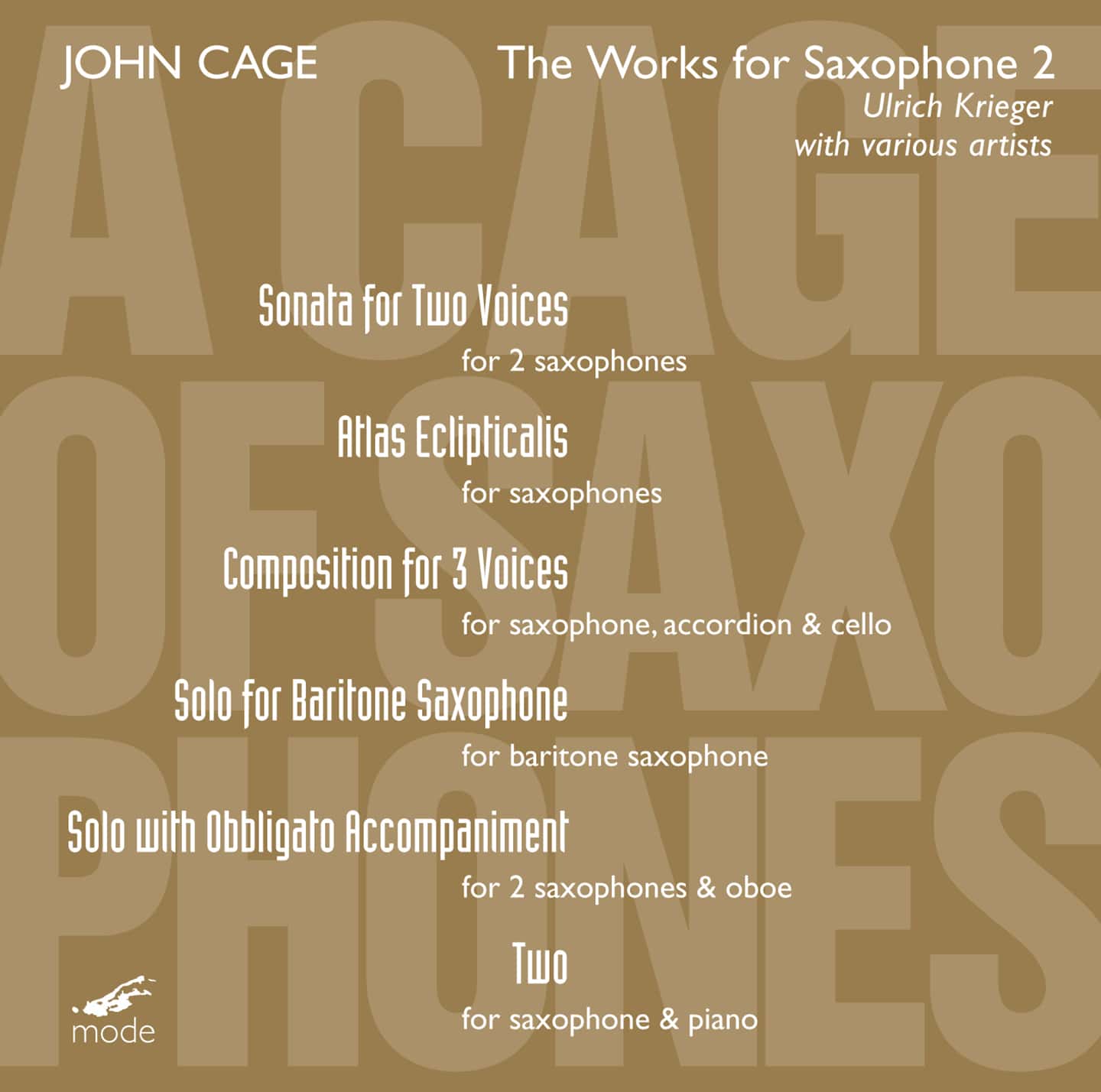 Cage Edition 24–A Cage Of Saxophones 1