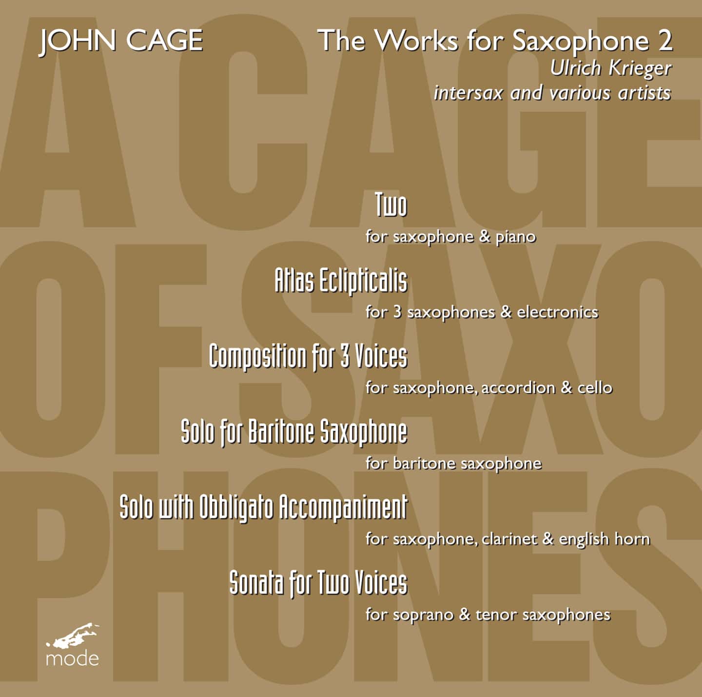 Cage Edition 35 – A Cage Of Saxophones 2
