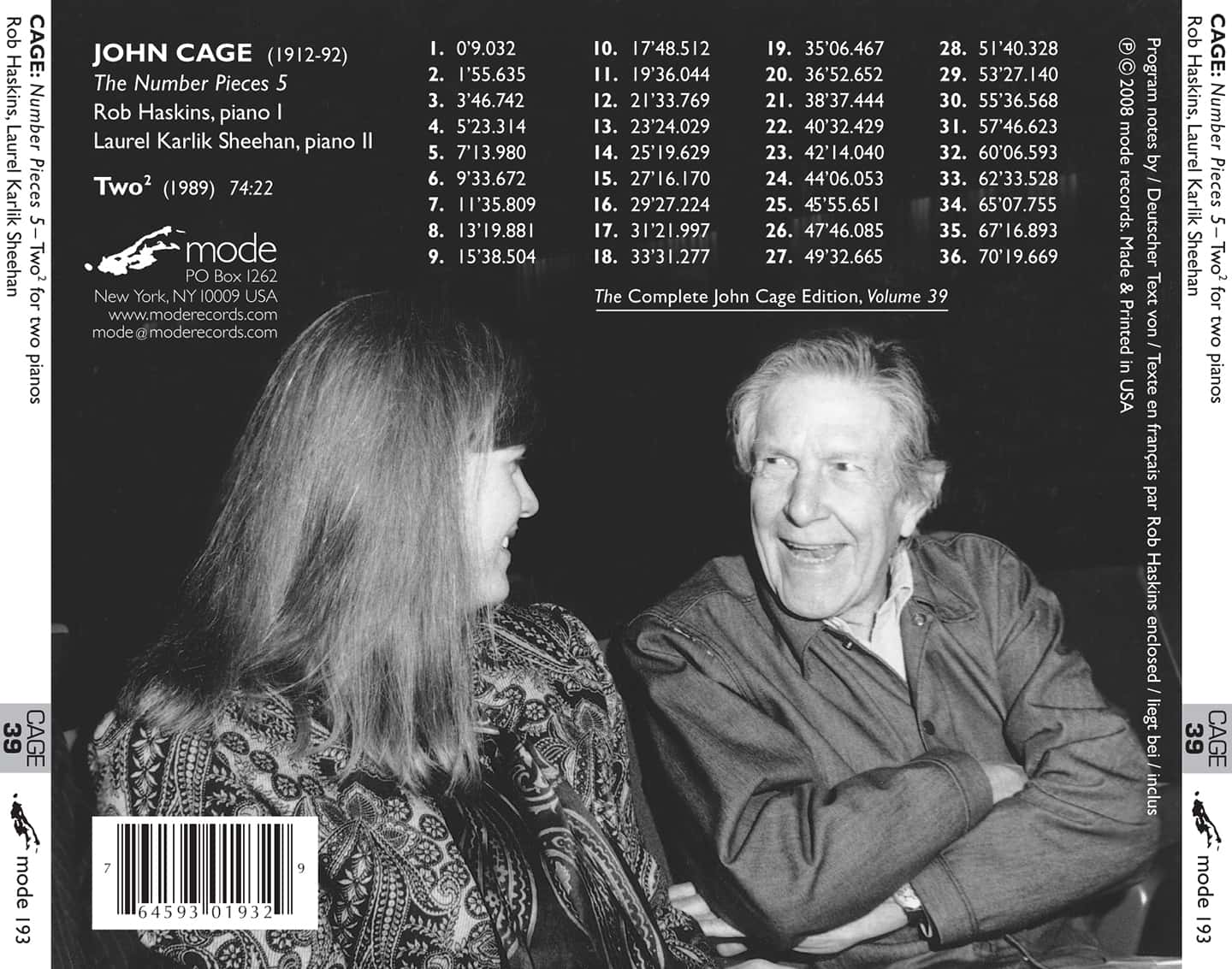 Cage Edition Volume 38-The Number Pieces 5